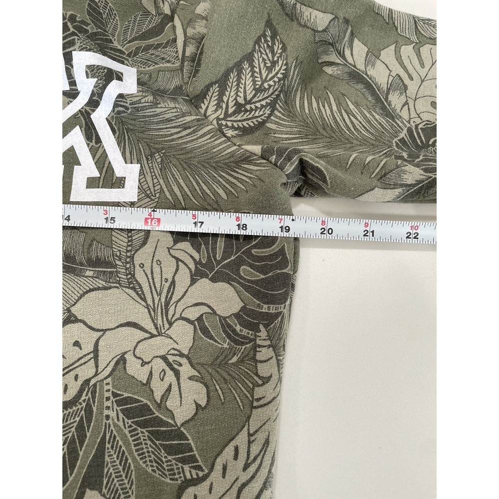 Victoria's Secret PINK Perfect Full Zip Hoodie Green Tropical Floral S SI48 - Picture 5 of 6